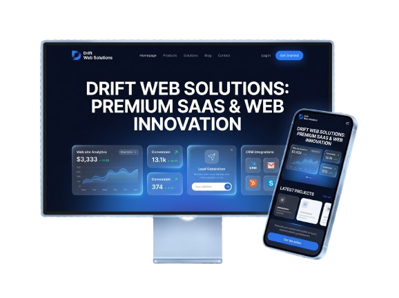 Drift Web Solutions - premium website and digital marketing mockup